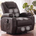 360° Swivel Rocker Recliner Chair,Massage Function,Comfy Single Sofa For Adults, Custom