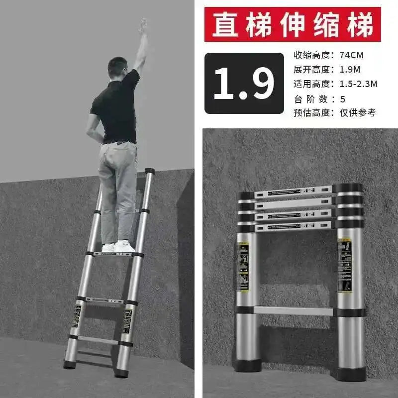 Alloy Telescopic Step Ladder Multi-functional Lifting Engineering Stairs Thickened Herringbone Ladders Folding Stairs