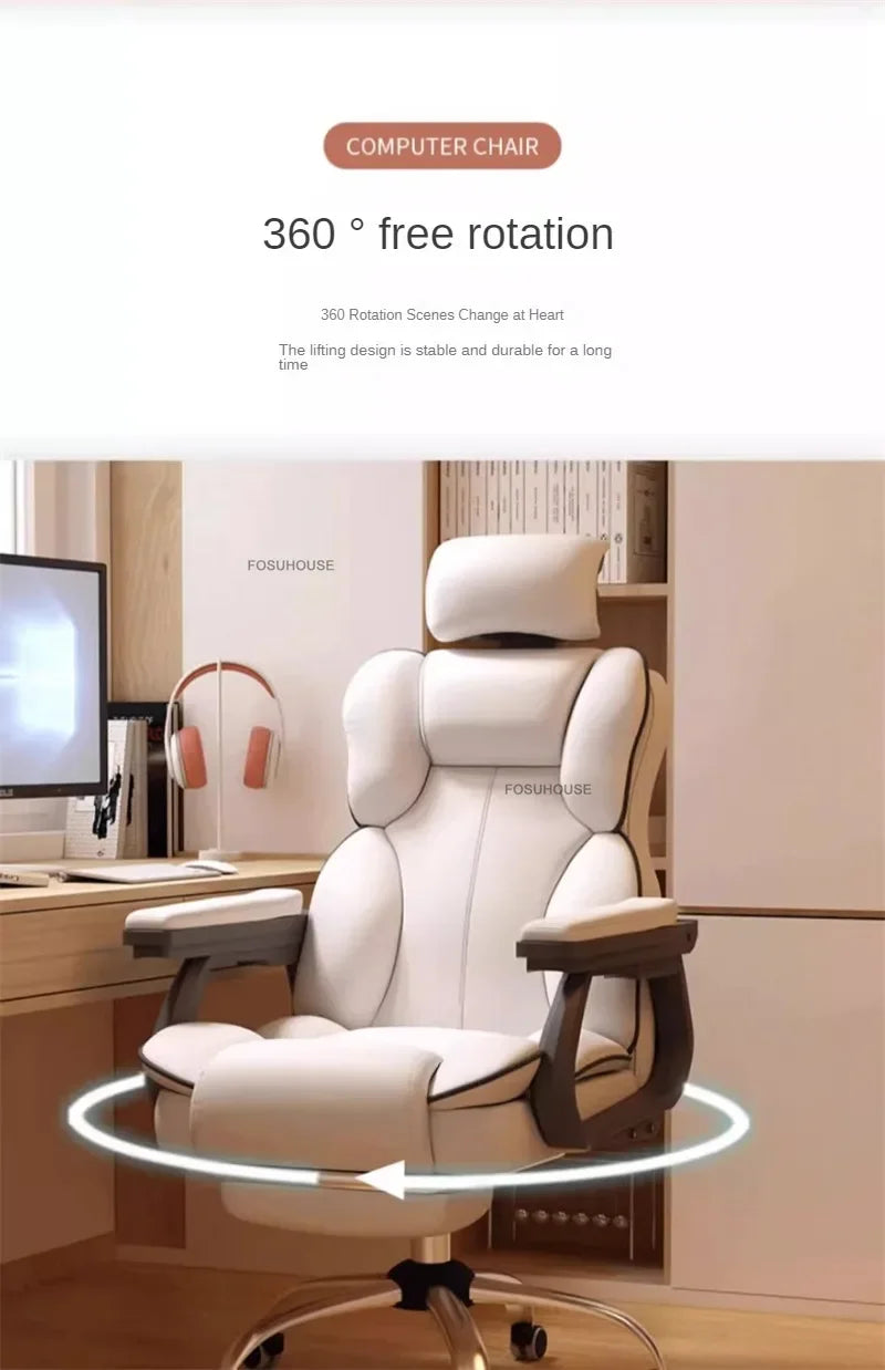 Ergonomic Office Chair Lifting Rotating Armchair Home Game Computer Chair European Backrest Comfort Seating