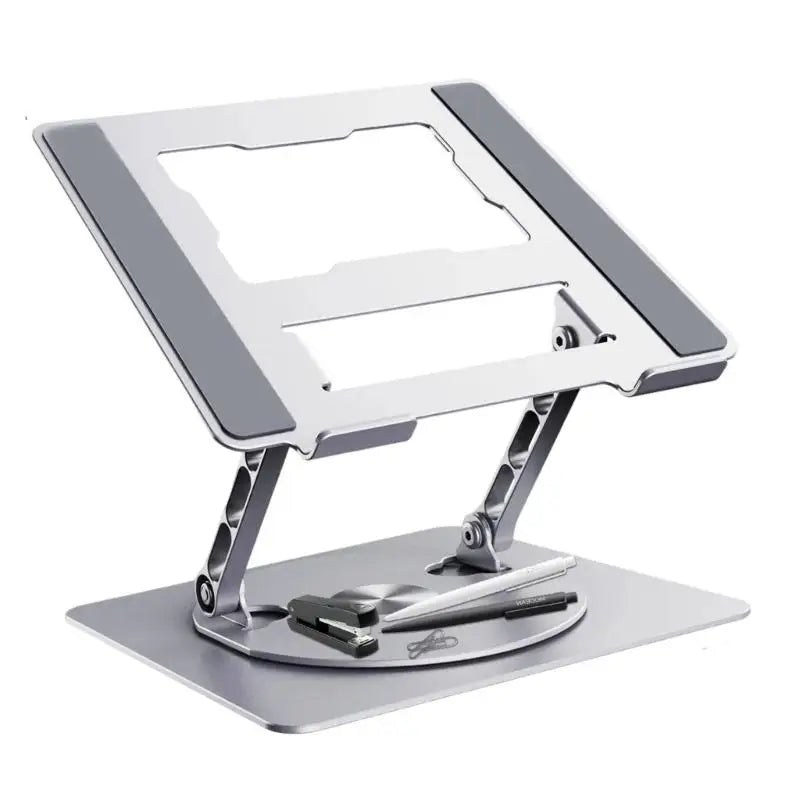 652F Foldable Tablets Bracket Stand Portable Laptop Bracket Heat Dissipation Height Adjustable Stand with 360 Degree Rotating