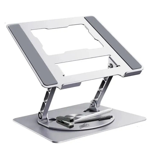 652F Foldable Tablets Bracket Stand Portable Laptop Bracket Heat Dissipation Height Adjustable Stand with 360 Degree Rotating