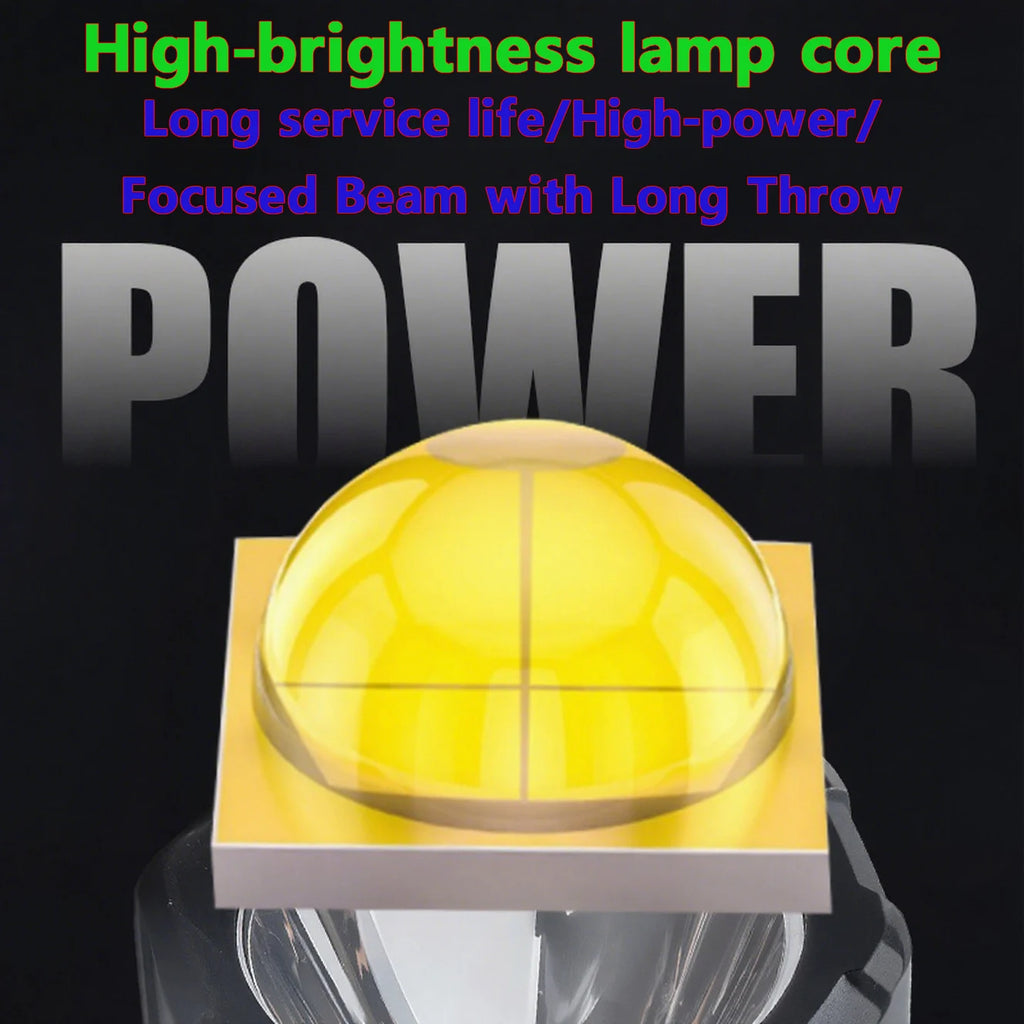 Portable Handheld Solar-Powered Flashlight Strong Light Rechargeable Ultra-Long Battery Life Super Bright Suitable Home Outdoor