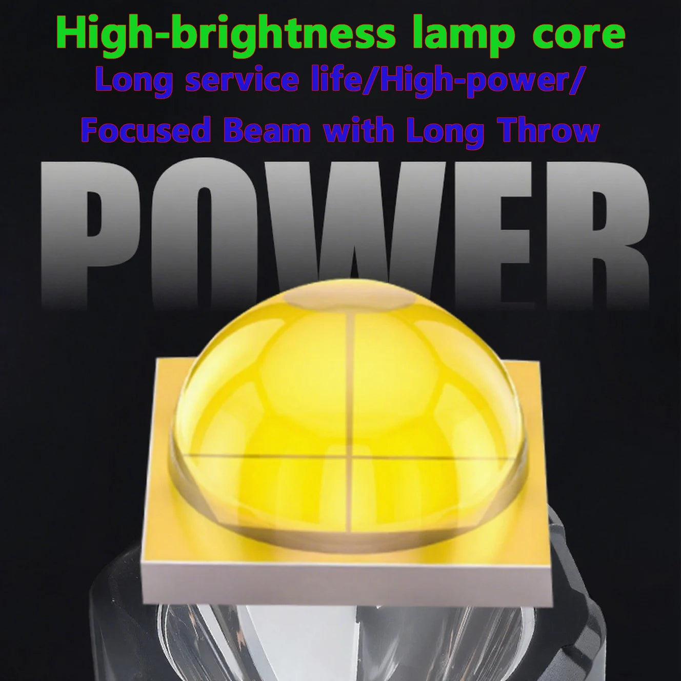 Portable Handheld Solar-Powered Flashlight Strong Light Rechargeable Ultra-Long Battery Life Super Bright Suitable Home Outdoor