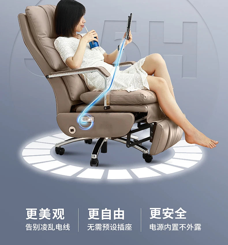 Luxurious Boss Office Chairs Armchair Relaxing Comfort Modern Office Chairs Recliner Sedentary Office Furniture Bureaustoel LLOC