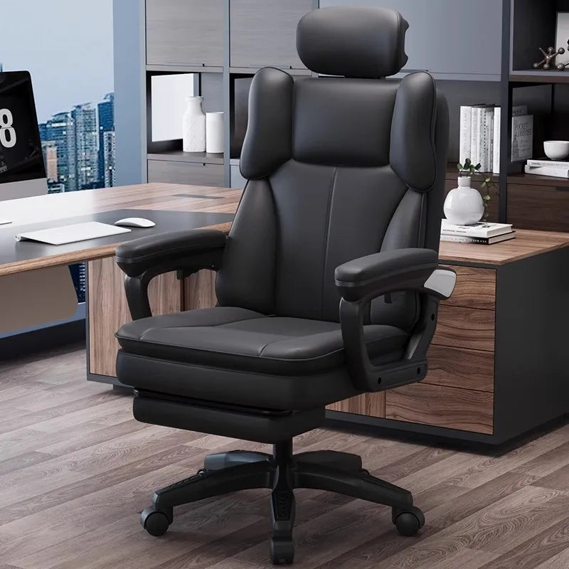 Italian-Style Adjustable Office Chair Light Luxury Rotating Design with Comfort for Long-Sitting for Home Computer Gaming Use