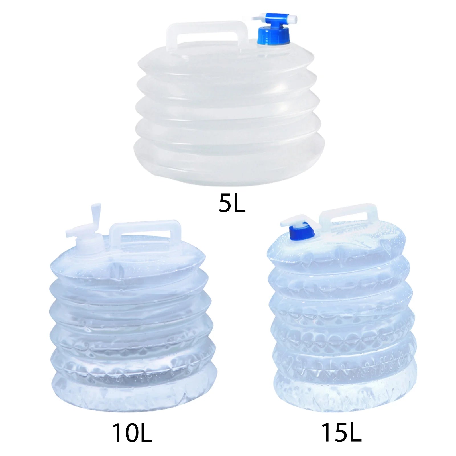 5/10/15L Camping Water  PE Foldable Camp Picnic Water Tank Portable Collapsible Large Capacity for Outing Self-driving