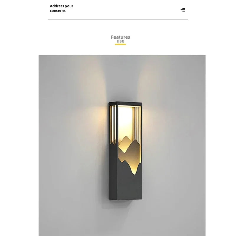 Contemporary LED Outdoor Wall Lamps Electric Simplicity Waterproof Balcony Hallway Courtyard Villa Gate Hotel