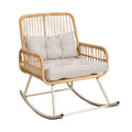 Rattan woven rocking chair Home leisure creative nap balcony adult living room modern garden handmade lounge chair