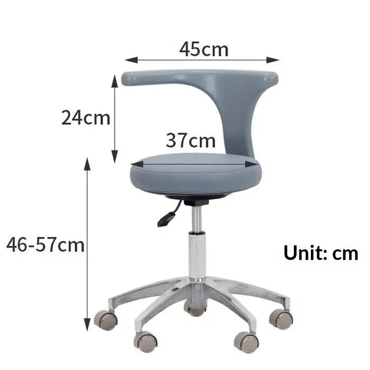 Dental Chair Adjustable Rotating Dental Stool PU Leather Clinic Bar Stool