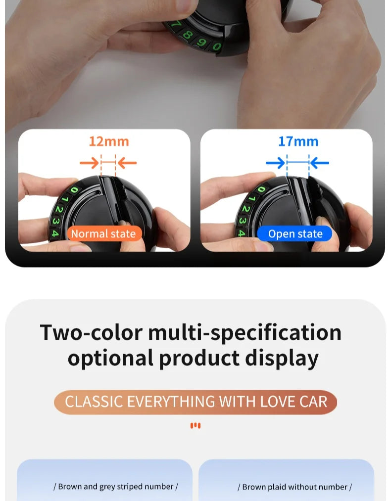 Multifunctional Plaid Anti-Slip Mat Car Phone Holder 360° Rotatable Temporary Parking Card Auto Accessories