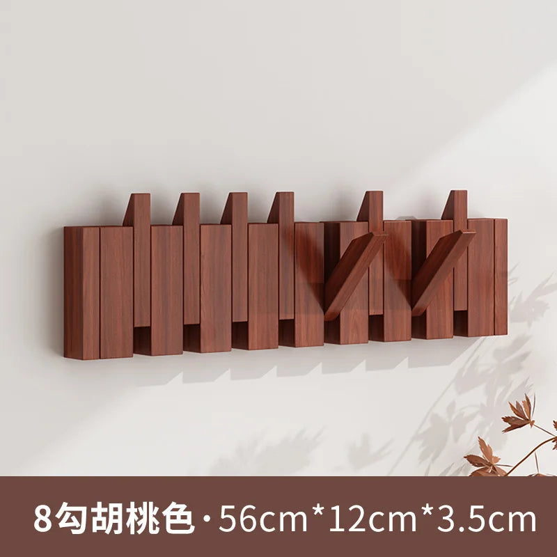 Piano Key Coat Racks Solid Wood Clothes Hanger Bedroom Entrance Wall Hanging Coat Rack Household Hat Bag Collection Furniture