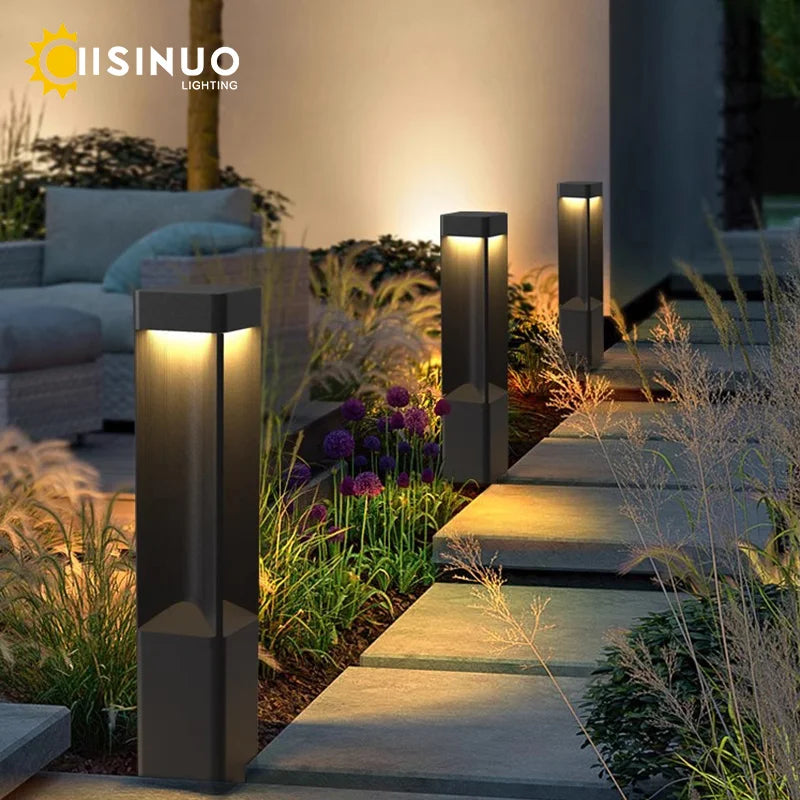 LED Lawn Lights Modern Waterproof Outdoor Garden Lamp Stainless steel Landscape Lighting for Yard Pathway Patio Villa Park Decor