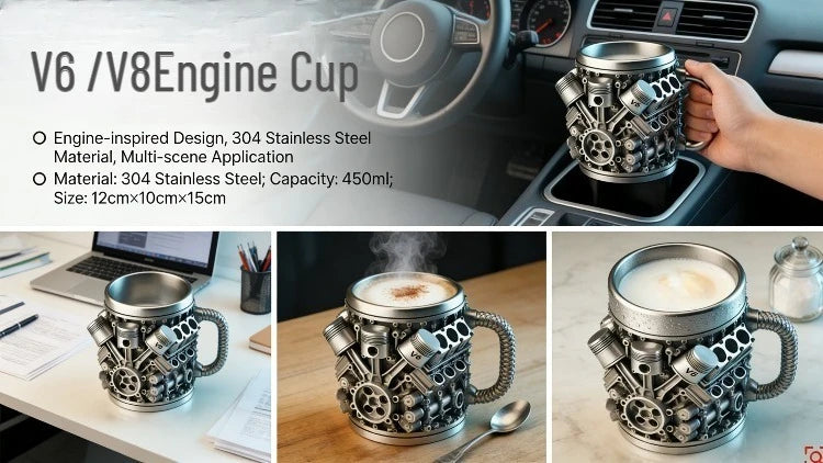 JUSTINLAU 240/350ML 304 Stainless Steel Resin  Coffee Cup Hot Water Mug Tea Cup for Outdoors Eco-Friendly  in Stock Beer Mug
