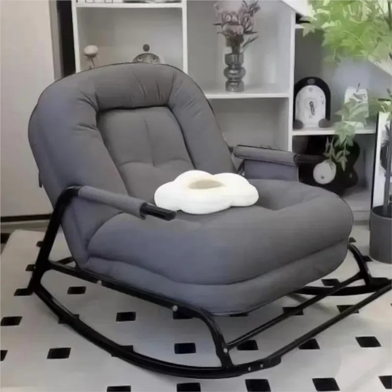 Customizable Can Sit or Lie Down Adult Lazy Rocking Chair Home Living Room Balcony Leisure Lounge Chair Bedroom Single