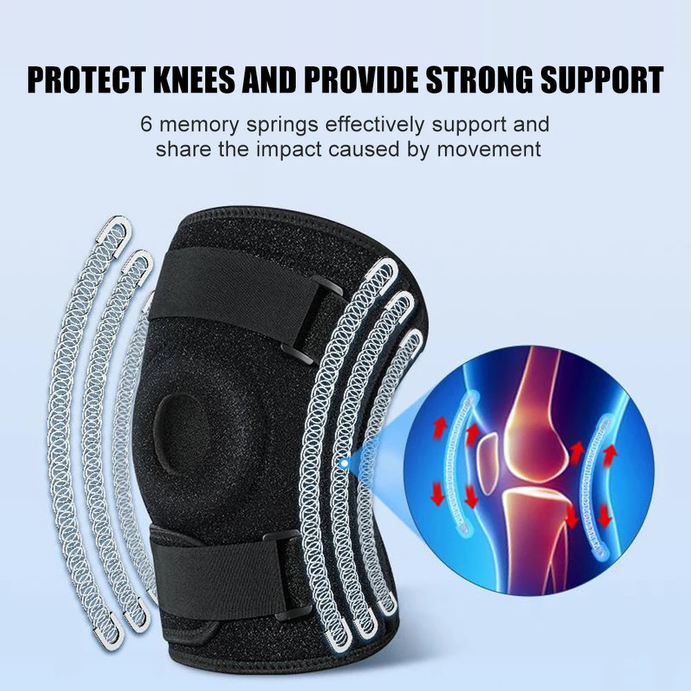 1PC Knee Brace for Men &Women - Adjustable Patella Compression Knee Support for Arthritis,Plus Size Knees Brace Side Stabilizers