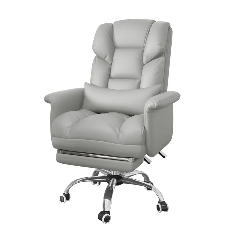 Executive Leather Office Chair Ergonomic Comfort Reclining Desk Chair for Home Workstations Full Backlift Adjustable Furniture