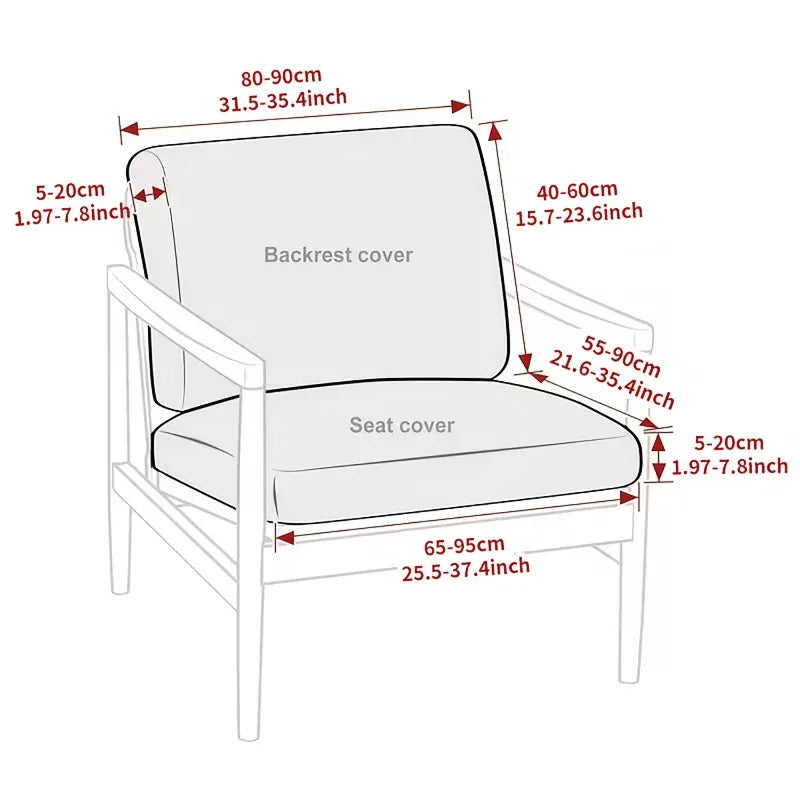 1set Super Soft Single Chair Covers Elastic All-inclusive Relax Sofa Seat Cover Armchair Cushion Protector for Living Room Home