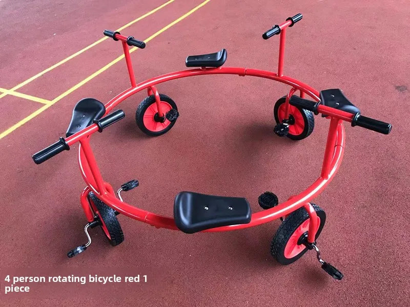Kindergarten multi-person rotating bicycle, three or four people six people eight people outdoor bicycle transfer