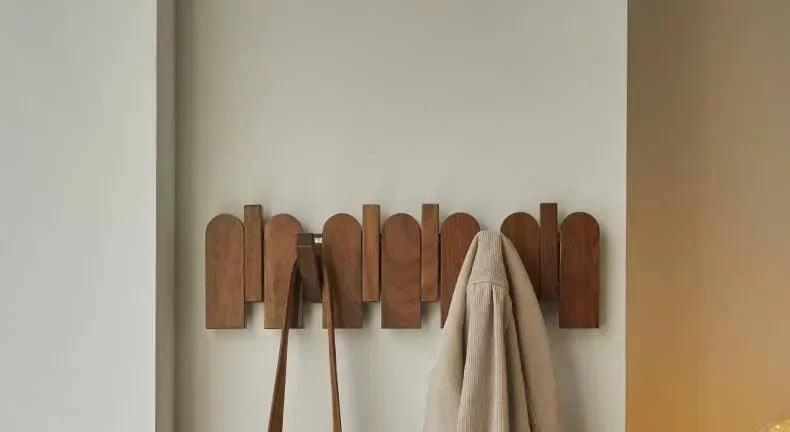 Piano Keys Wooden Wall Coat Rack Clothes Hanger Organizers Hook Portable Clothes Storage Dress Hanger Entrance Hall Furniture