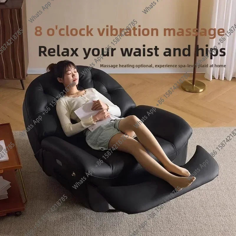 LZ X LazySofa Single Recliner Electric Space Capsule Rocking Chair Eco-Leather Lounge Living Room Suitable Sitting Reclining Sle