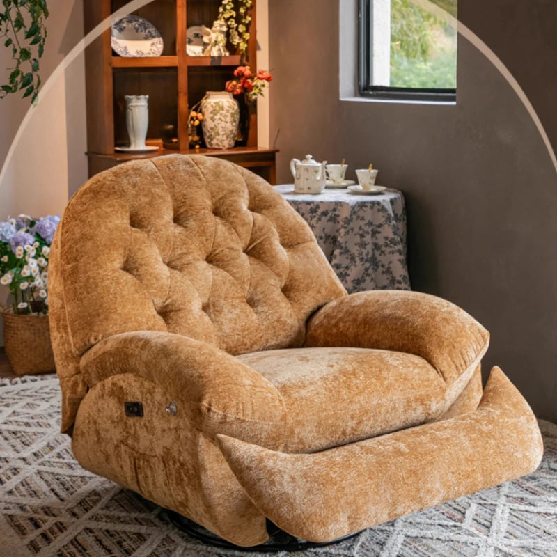 Massage Heating USB Sofa Luxury RotatableVoice Control Single Small Chaise Couch Lounge Modern Velvet Divano Soggiorno Furniture