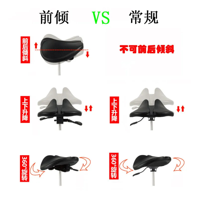 Ergonomic Saddle Chair Dentist Orthopedic Riding Chair Beauty Bar  Experimental Computer Chair Large Work Stool