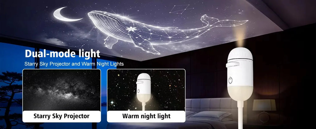 360° Flexible Galaxy Star Projector Ambient Light 30-in-1 Planetarium Night Light USB LED Ceiling Lamp for Bedroom Home Decor
