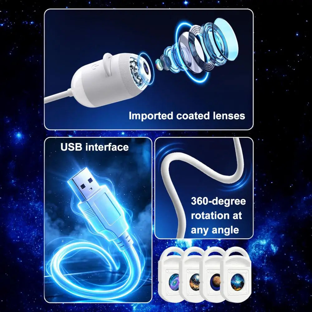 Car Roof Galaxy Night Light USB Star Projector Light 24 in 1 Touch Control Flexible Hose For Bedroom Auto Atmosphere Lamp