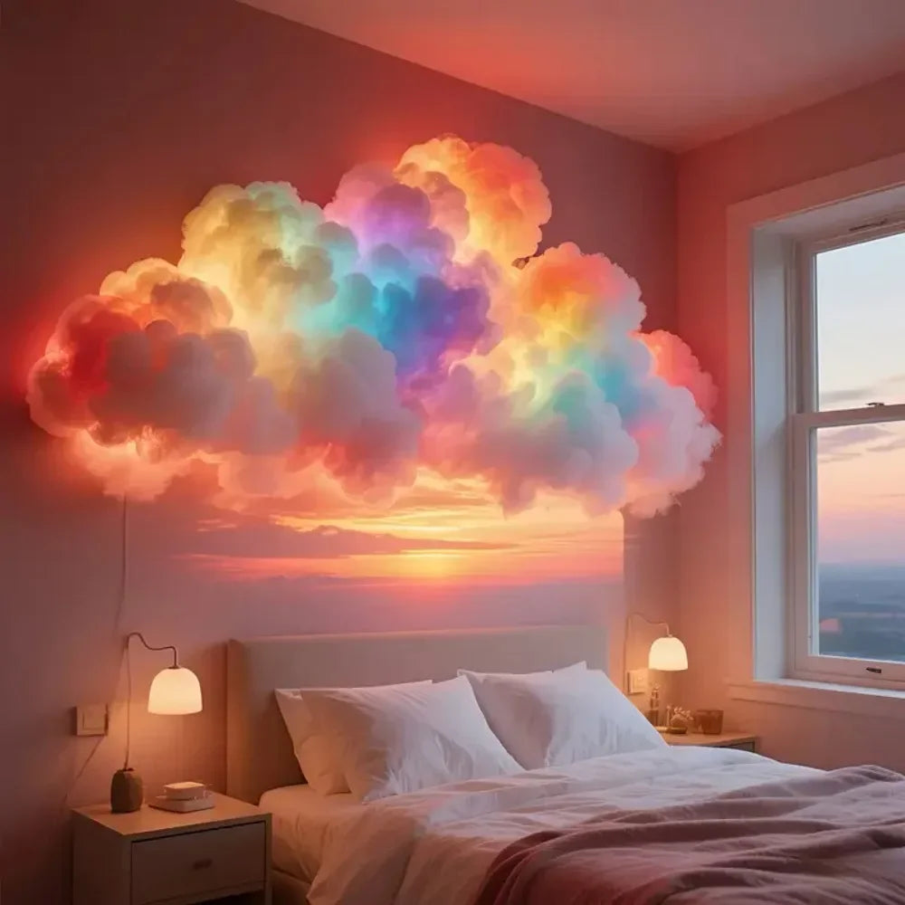 RGB Cloud Light LED Hanging Lamp APP Remote Control Music Atmosphere Light for Bedroom Party