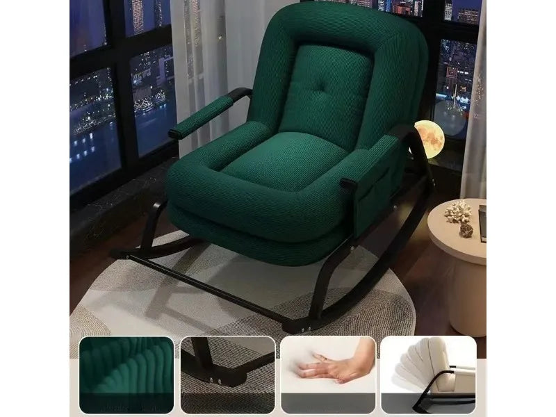 Lazy Rocking Chair Househol/d Living Room Adult Balcony Leisure Bedroom Recliner Single Lazy Sofa Human Rocking Chair Muebles