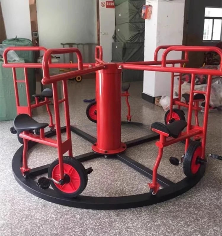 Children's track rotating car Kindergarten rotating car Bicycle Amusement park Multi-person car Special for preschool education