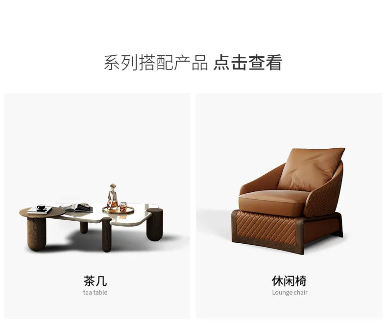 Chinese simple fabric solid wood living room corner combination sofa