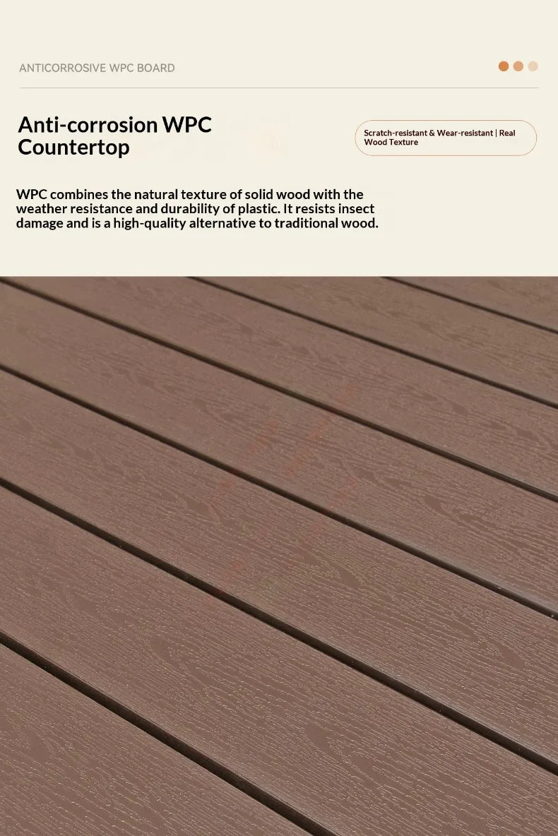 Outdoor PE Rattan Sofa Table Set, Waterproof Sun‑Resistant Patio Furniture for Garden, Balcony and Backyard Leisure Use