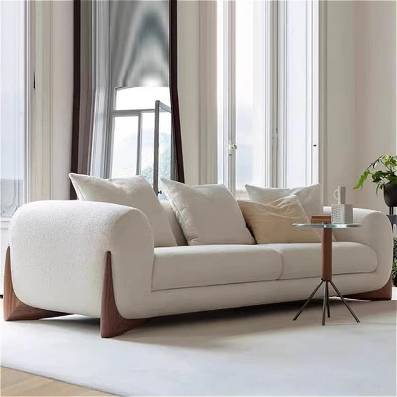 Modern Minimalist Fabric Sofa Nordic Cream-Style Living Room Clothing Store Office Sofa Leisure Designed Office Furniture FYSS