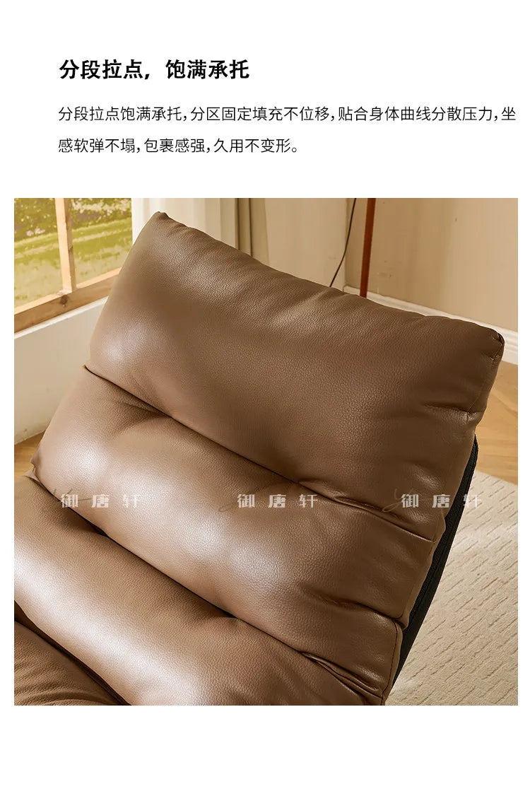 Italian minimalist sofa chair single leather art rotating leisure chair living room high-end single chair