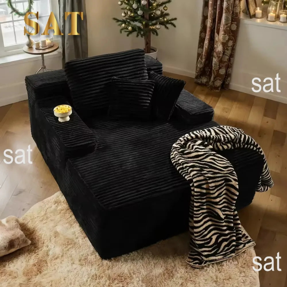 !@Wholesale Modular Sectional Sofa One Big Seat Compressed Sofa Bed Sleeper with Memory Foam Chenille Cover for Living Room