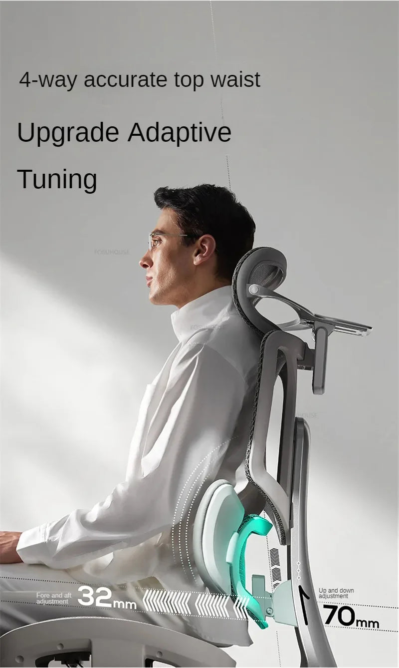 European Ergonomic Office Chairs Home Computer Chair Gaming Chair Nordic Office Furniture with Backrest Waist Protector Armchair
