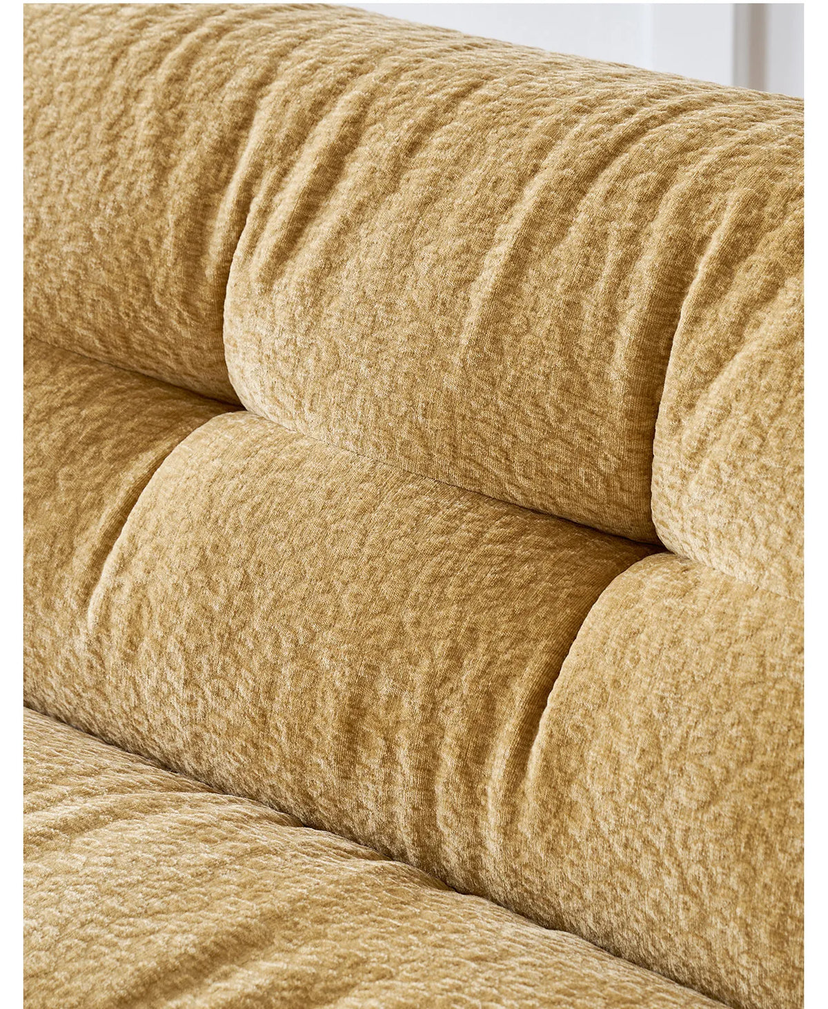 Sofa Designer Villa Living Room Retro Yellow Light French Cream Style Fabric Sofa