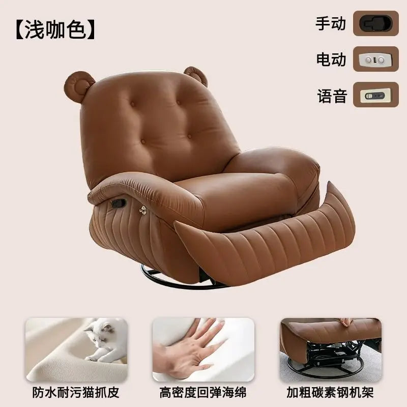 Multifunctional Electric Massage Lazy Sofa for Easy Relaxation with Simple Modern Design Flannel Upholstery and Smart Remote
