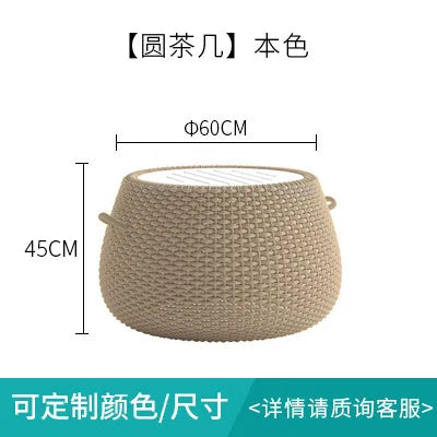 Outdoor rattan sofa, rattan courtyard garden terrace leisure outdoor yard furniture