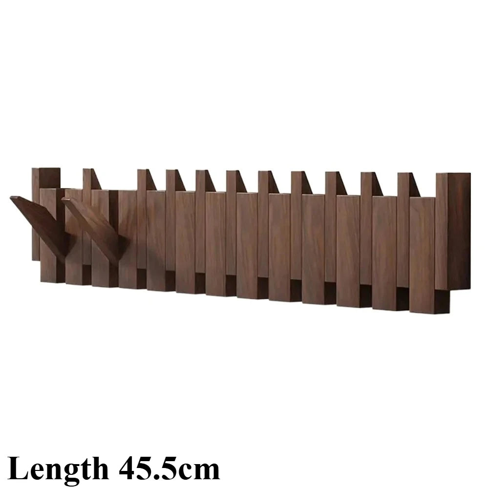 Natural wood wall-mounted piano coat rack, porch wall art hook closet kitchen bedroom porch