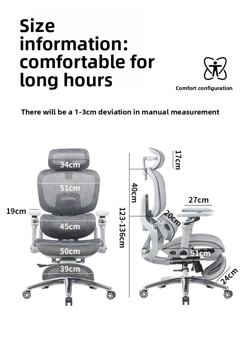 Ergonomic Office Chair with Ventilation Heating Massage Reclining Computer Gaming Chair for Home Comfort