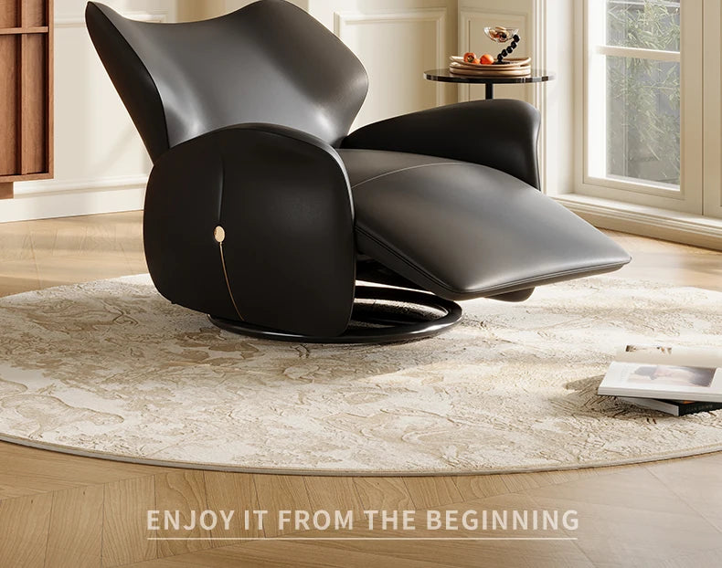 Modern Luxury Aesthetic Single Leather Sofa Lazy Recliner Couch Home Furniture Electric Italian Designer Sofa
