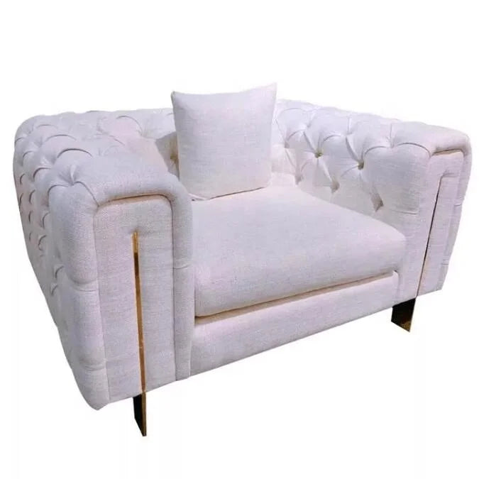 Hot Selling Gilt Velvet Fabric Sofa Design Blue Sofasets Modern Livingroom Furniture Set