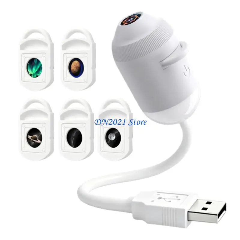 F3KE Portable USB Star Projector Light 360 Degree Rotating Head For Car Bedroom Camping Party Decoration