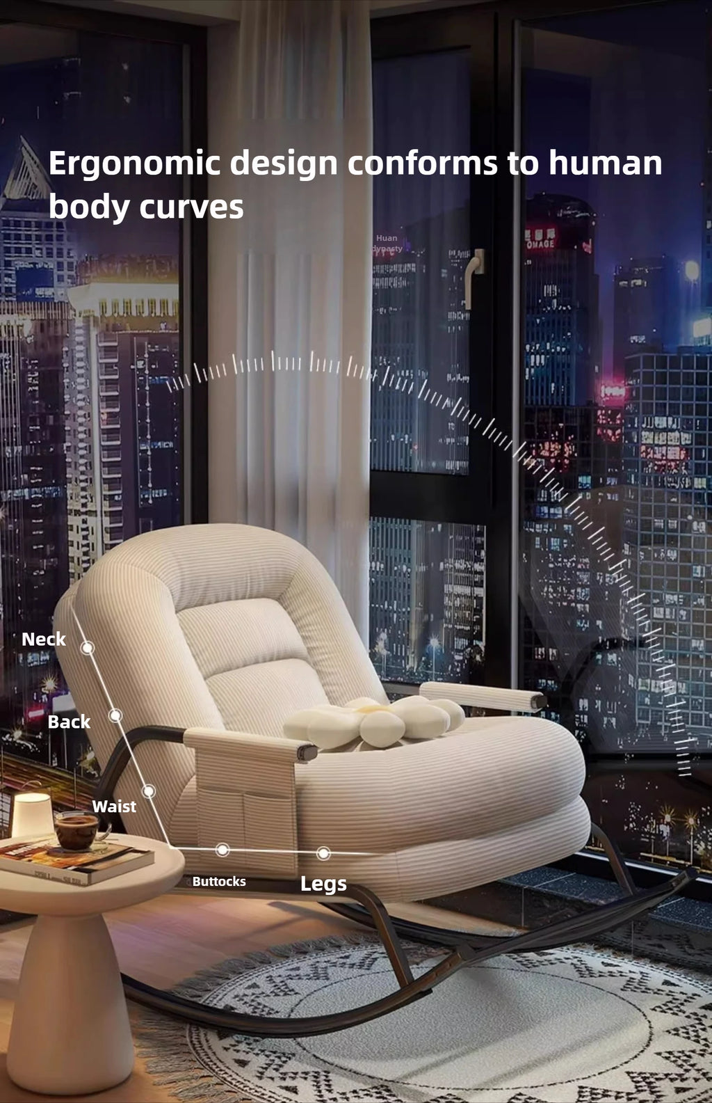 Lazy Sofa,Dog House,Rocking Chair,Home Living Room,Balcony, Folding Chair, Can Sit or Lie Down, Nap Time, Single Folding Chair