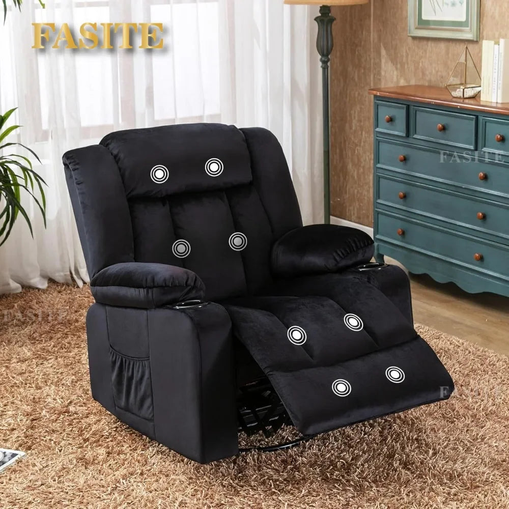 Nordic High Quality Massage Rocker With Heated 360 Lazy Boy Recliner Single Sofa Seat With Cup