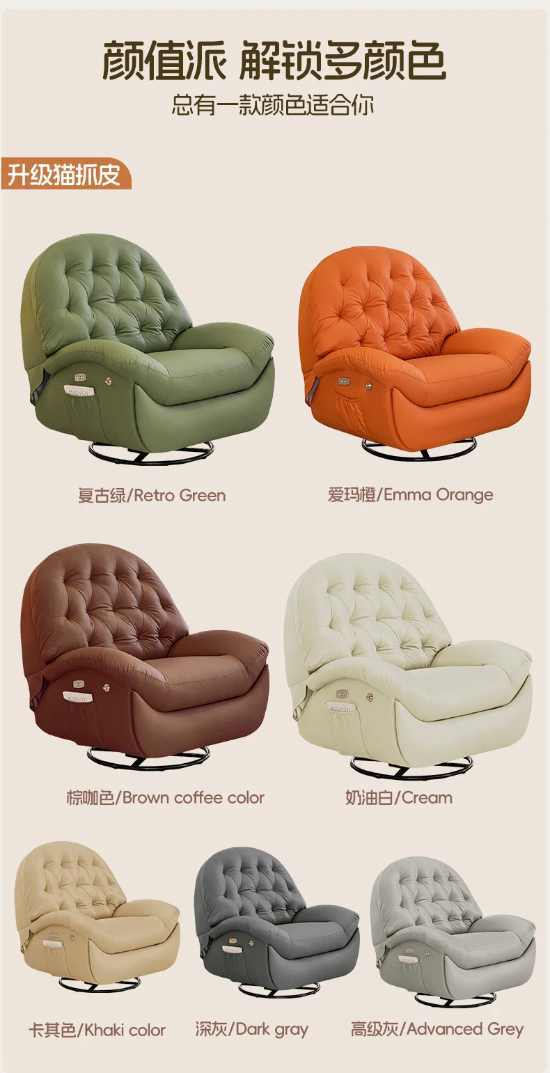 Relaxing Chair Power Reclining Sofa Single Cozy Modern Minimalist Reclining Sofa Floor Muebles Divani Soggiorno Furniture Home