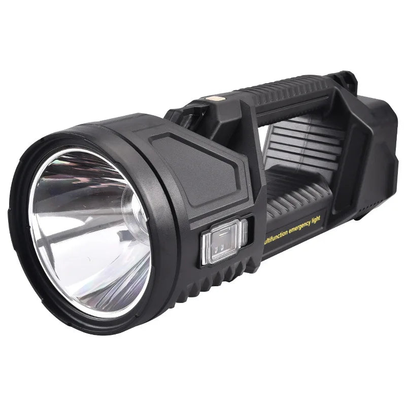 Multi-functional Lighting Flashlight Strong Light Searchlight Solar Rechargeable Flashlight Super Bright Outdoor Long-range Lamp