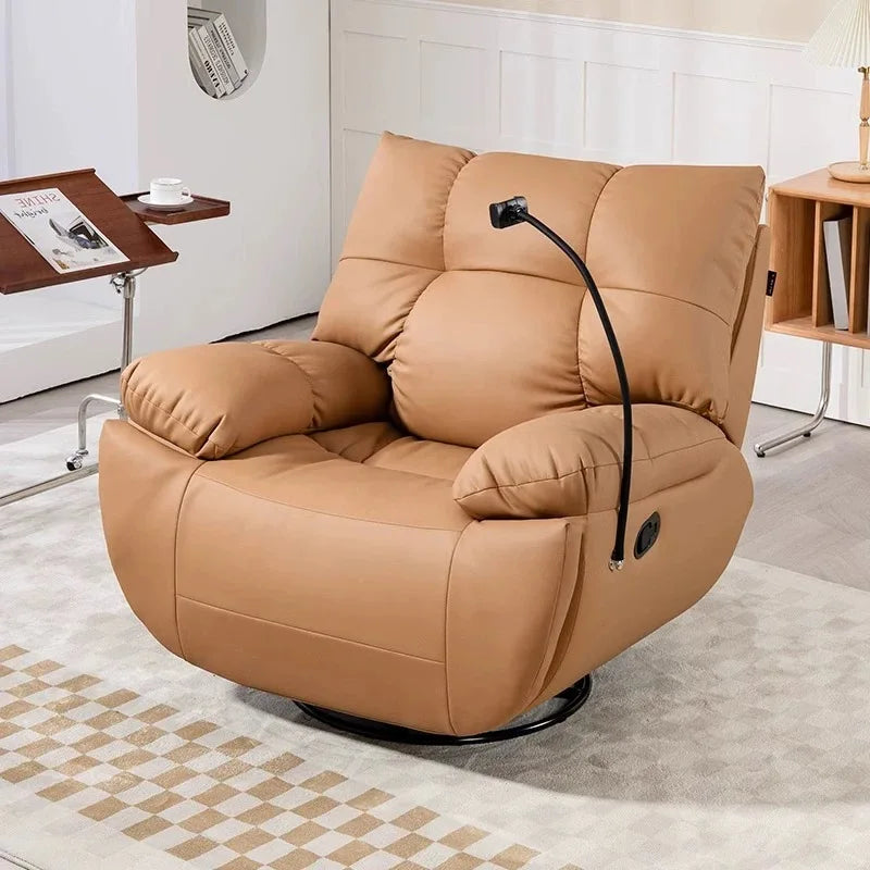 Modern Luxury  Living Room Swivel Electric Chairs Lounge Arm Rocking Sofa Single Reclinertufted Lazy Adults Furniture Designer